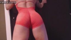 Butt Close Up – Spandex, Mini Skirt, Fingering, Enormous Clit And Butt