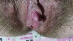 Rubbing My Enormous Clitoris . Hairy Pussy Close Up