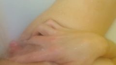 Bath Faucet Masturbation Makes My Massive Clit Contract
