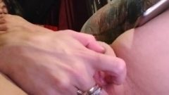 Enormous Clit Cumming While Watching Porn