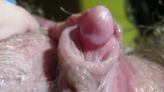 Extreme Close Up On My Erected Clitoris After Orgasm