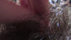 Brutal Close Up On My Hairy Fanny And Massive Clit