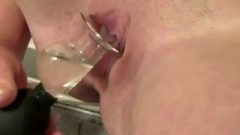 Piss Fetish Darling Plays With A Clit Pump